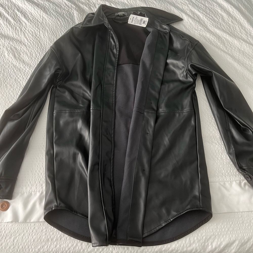Leather “flannel” shirt